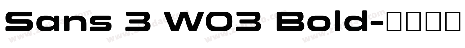 Sans 3 W03 Bold字体转换